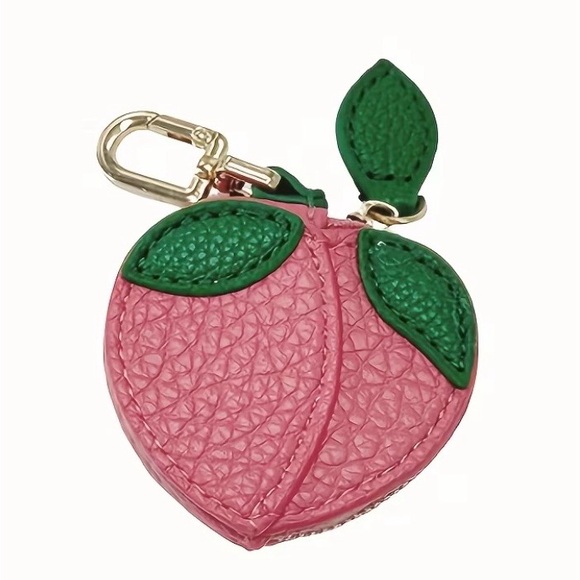 Floruish & Frost Accessories - NEW Peach Shaped Keychain Pouch